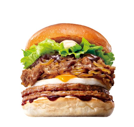 倍盛り とろたま牛すき焼きバーガー